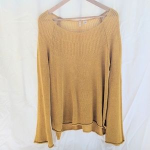 Anthropologie Moth | Yellow Bell Sleeve Sweater